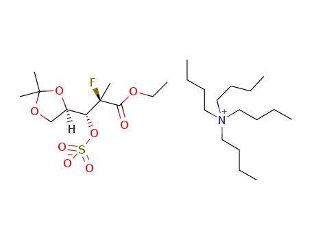 (2R,3R,4R)-2-fluoro-4,5-O-isopropylidene-2-methyl-3-sulfooxy-3,4,5-thydroxypentanoic acid ethyl ester tetrabutylammoniun salt